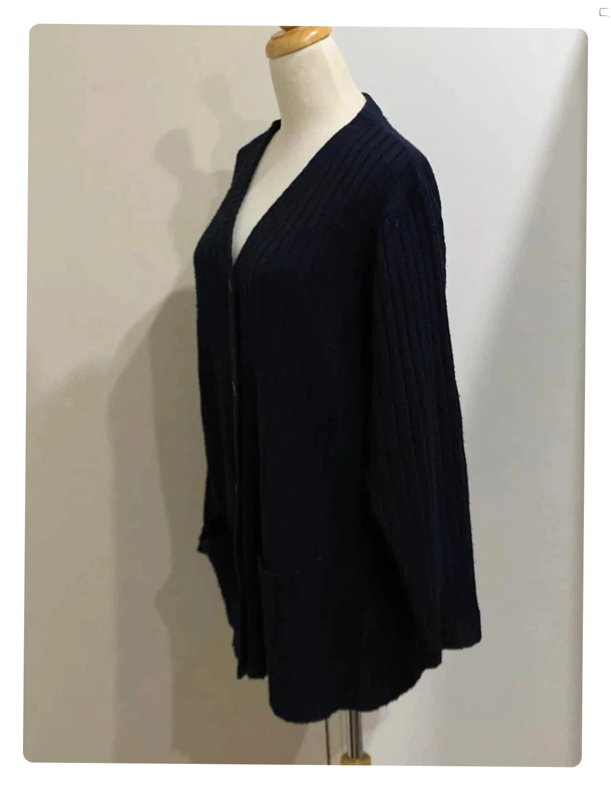 Chaleco largo talla XL azul marino Edmée Collection 🗟 – photo 3
